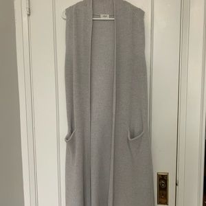 Aritzia Wilfred Sweater Vest Long Grey